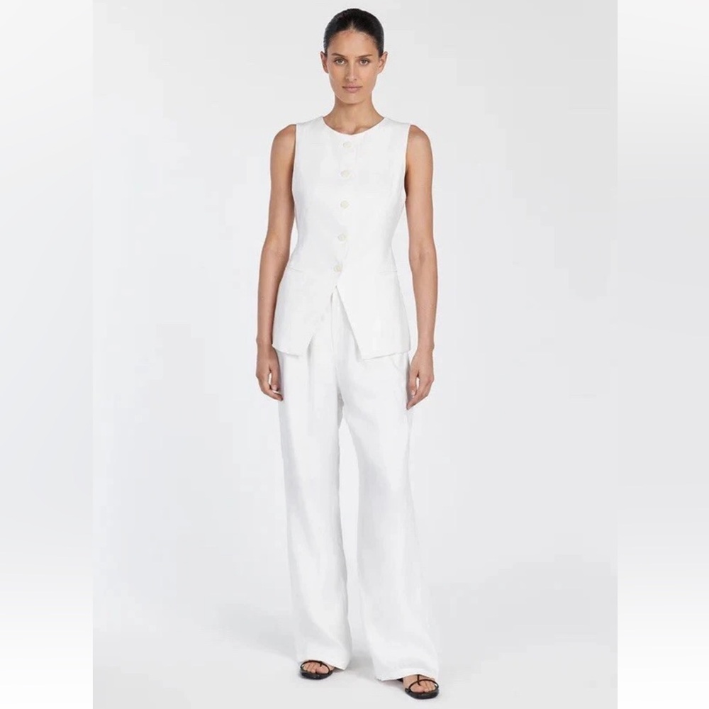 Dissh Norah White Linen Pant